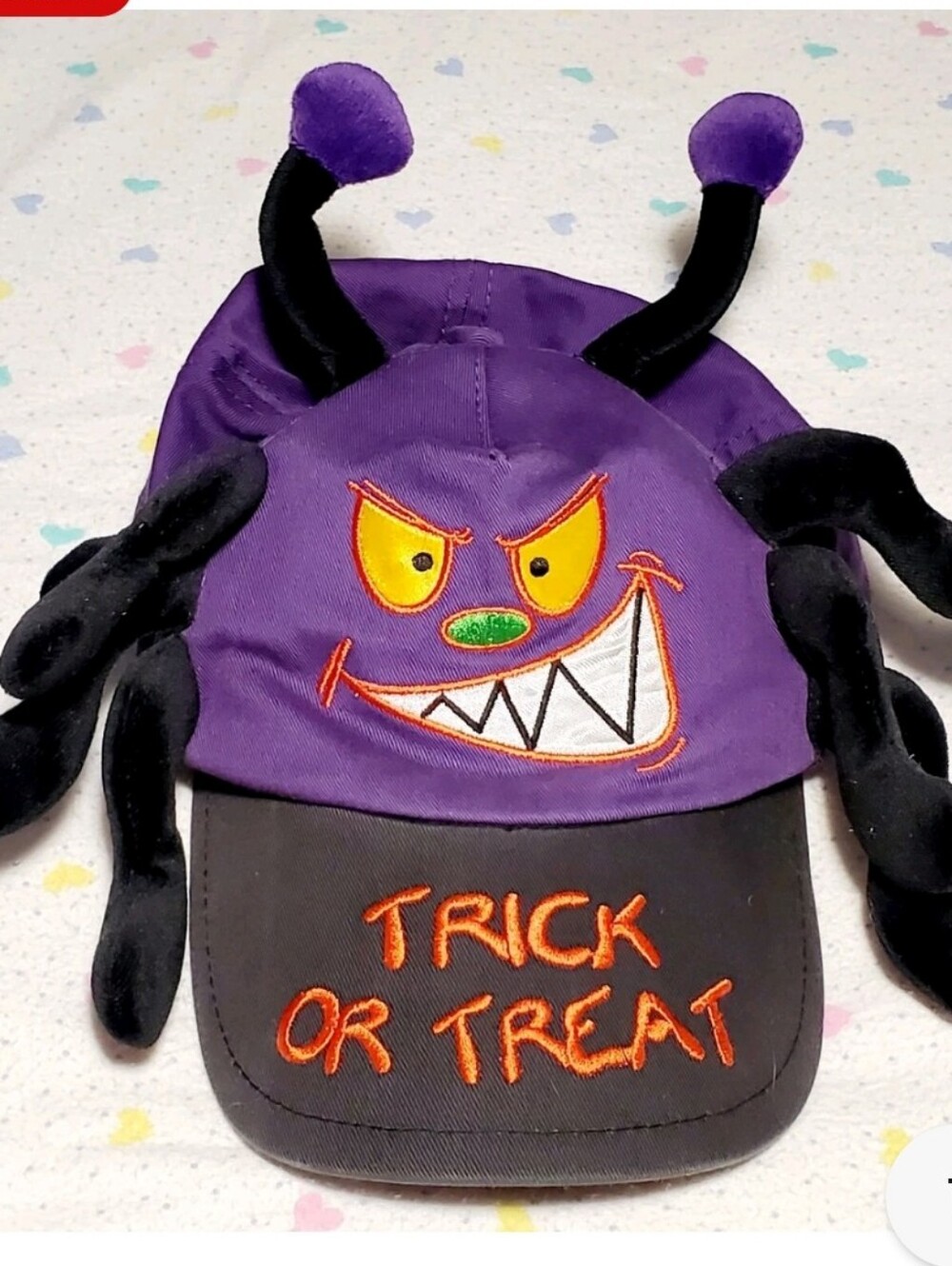 Kids Purple & Black 'Trick or Treat' Halloween Hat